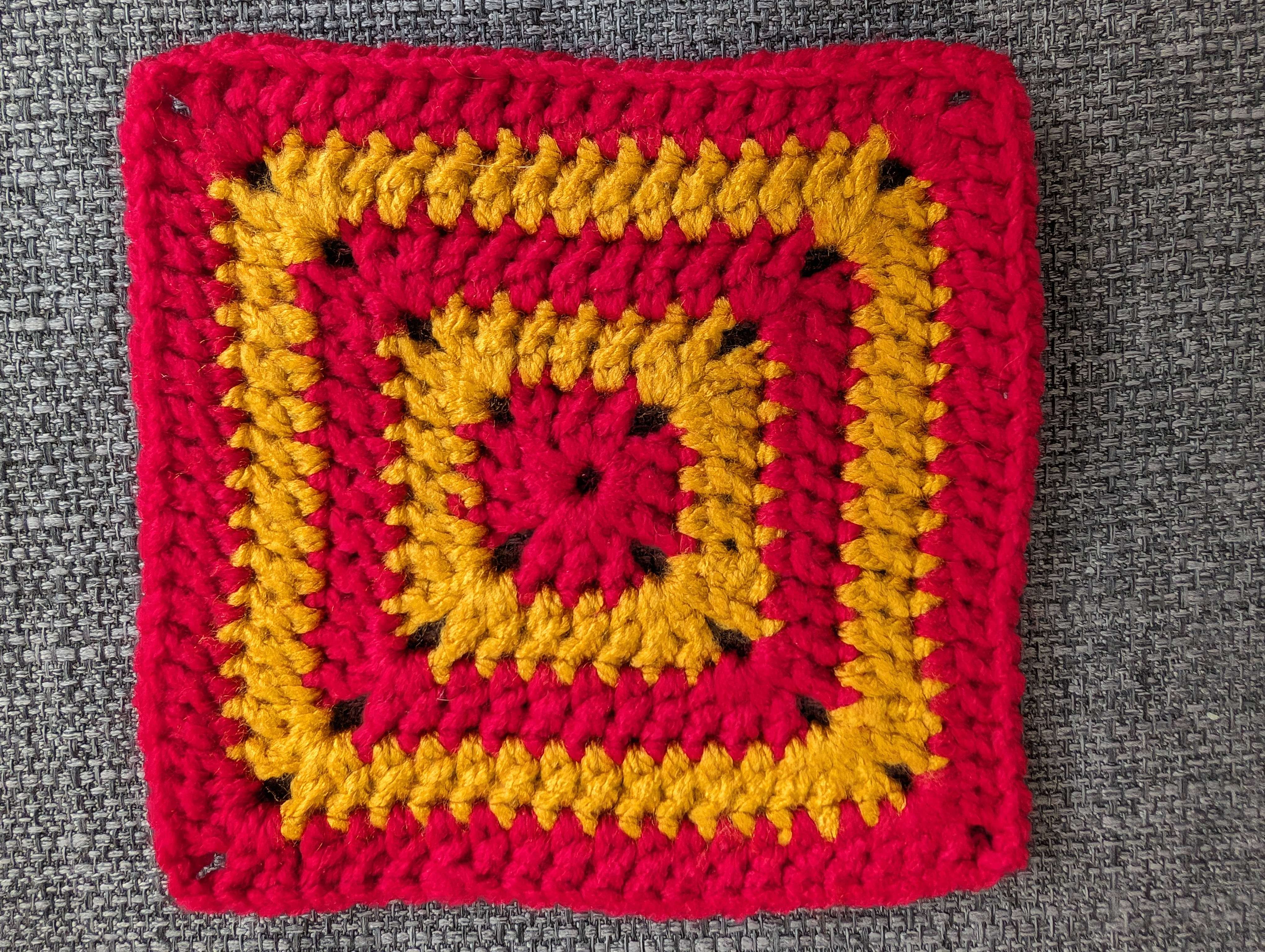 Red and yellow solid sided square